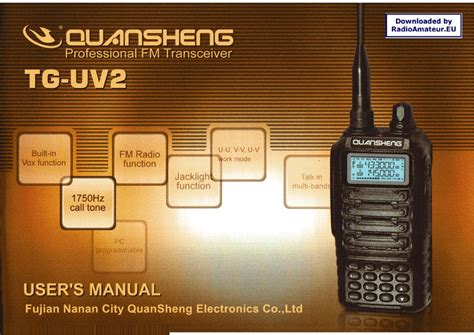 2V Ni-NH. . Quansheng radio manual